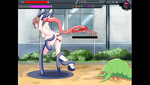 College girl anime pornography having fuck-fest with dudes and monsters in Orgafighter ryona act fuck-fest game